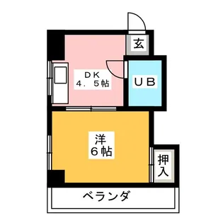 菱屋マンション【1階】の間取り