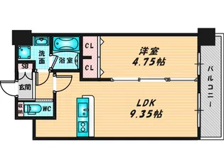 プレジオ布施ASIAN【6階】の間取り