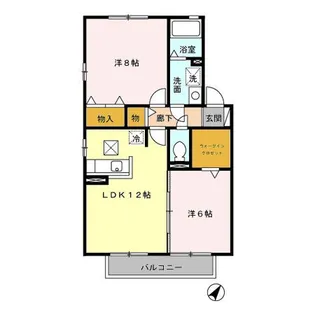アンクレージュ・VAN【1階】の間取り