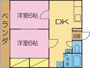 セブンハイツB【2階】の間取り