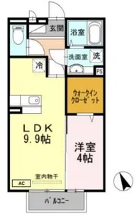クレスト玉手【2階】の間取り