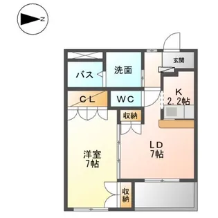 エルピスコートU【1階】の間取り