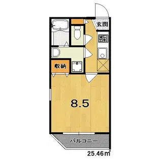 チコーベルメゾン東山【1階】の間取り