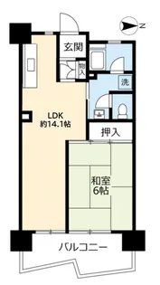UR武庫川【4階】の間取り