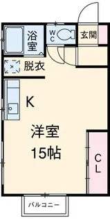 モトハシアパート【1階】の間取り
