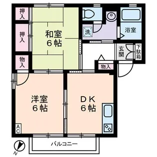 クレール大倉山 太尾町【2階】の間取り