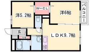 サンフローラ池田II【2階】の間取り