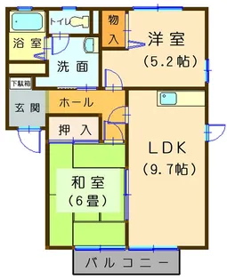 サンシャインA【1階】の間取り