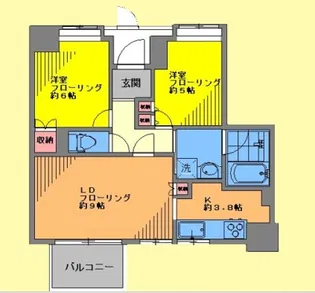 クオス戸越【8階】の間取り