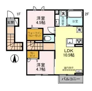 ラ・パトリニア【2階】の間取り