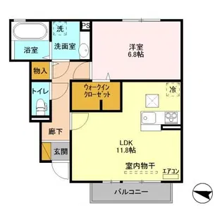 マンテネール A【1階】の間取り