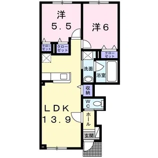 ステーション・ヒルズII【1階】の間取り