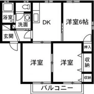 ウエストリーブル【1階】の間取り