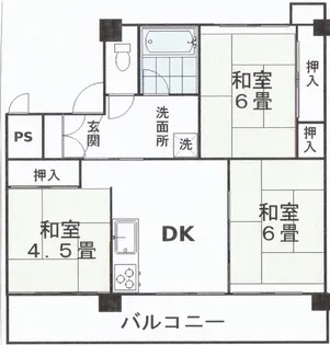 グリーンパークCASA 1号棟【3階】の間取り
