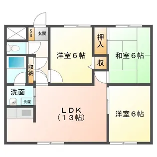 サン・パレス【2階】の間取り