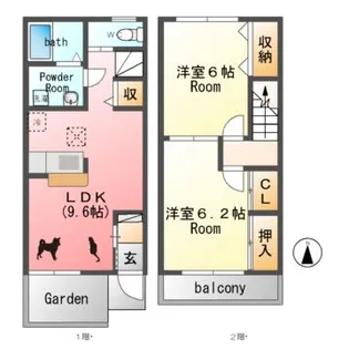 プレミエールB【2階】の間取り