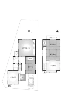 京都府南丹市日吉町上胡麻広野【一戸建】の間取り