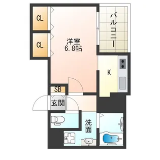 サンフレスカ福島【4階】の間取り