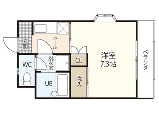サンライズ五日市【4階】の間取り