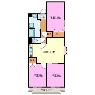 静岡県浜松市中央区葵西3【マンション】の間取り