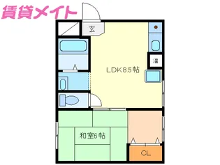 ウイングルートII【4階】の間取り