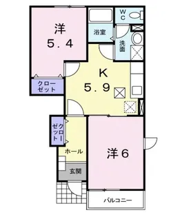 エヴァーグリーン【1階】の間取り