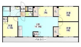 コーポ一の森【3階】の間取り