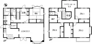 広島県廿日市市対厳山3【一戸建】の間取り