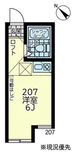 ユナイト花月園エスメラルダの瞳【2階】の間取り
