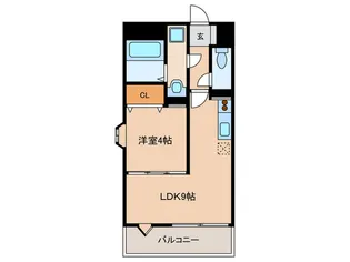 アンジェラス西新I【1階】の間取り