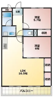 メゾン島田【6階】の間取り