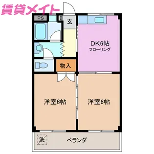 第三コーポ優珈里【3階】の間取り