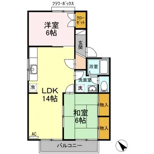 広島県広島市安佐南区高取北1【アパート】の間取り