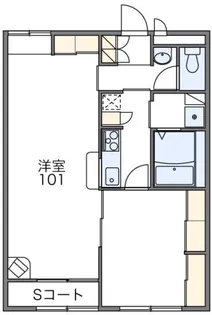 レオパレスアイコート川南【2階】の間取り