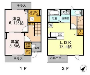 神奈川県平塚市長持【一戸建】の間取り