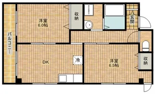 2DKの間取り画像