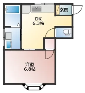 ミナトハイツ【2階】の間取り