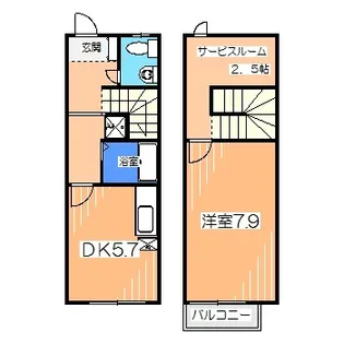 大阪府堺市堺区香ヶ丘町3【一戸建】の間取り