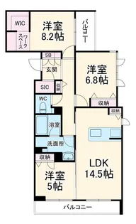 グランメゾン南浅田【3階】の間取り