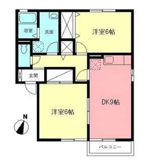 サンハイツ【1階】の間取り