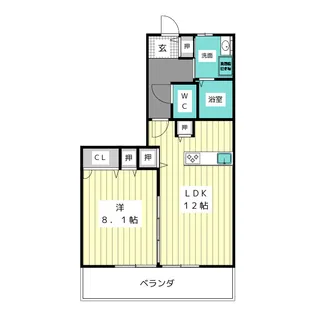アーバンラフレ虹ヶ丘中6号棟【3階】の間取り