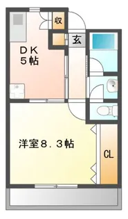 エレガンス千里丘【1階】の間取り