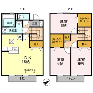 エルシオン竹ケ花【1階】の間取り