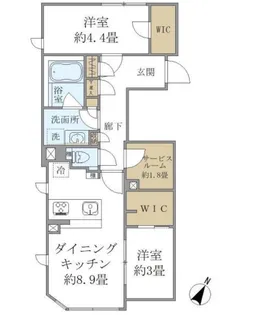 COMPOSITE高輪 コンポジット高輪【1階】の間取り