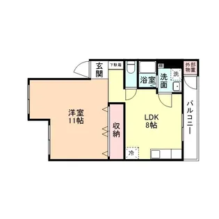館出マンション【2階】の間取り