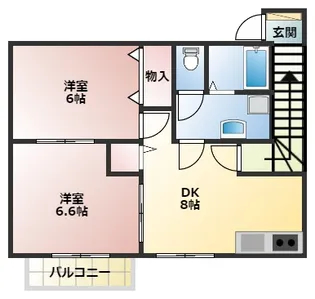 コートヤードVI【2階】の間取り
