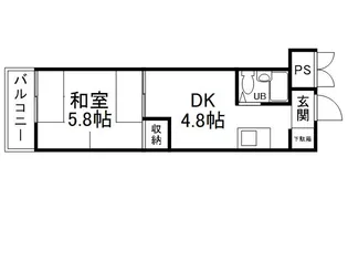 1Kの間取り画像