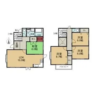 三重県四日市市桜花台2【一戸建】の間取り