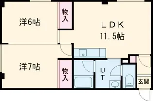 クローバーハウスNo.22【1階】の間取り