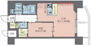 プレジオ川口ASIAN【5階】の間取り